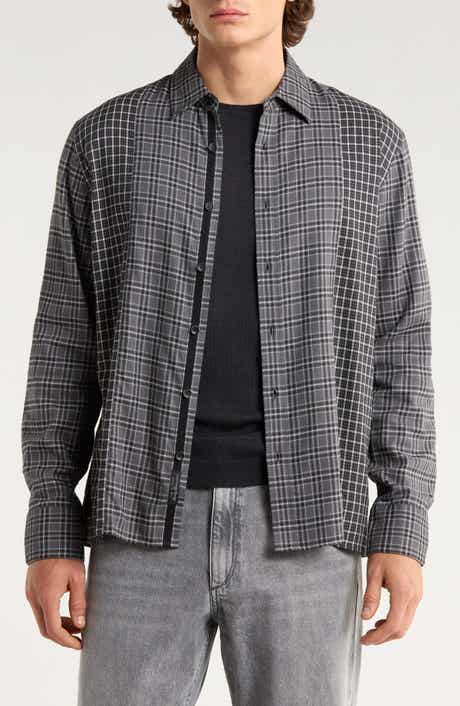 rag & bone Dalton Patchwork Cotton Blend Flannel Button-Up Shirt