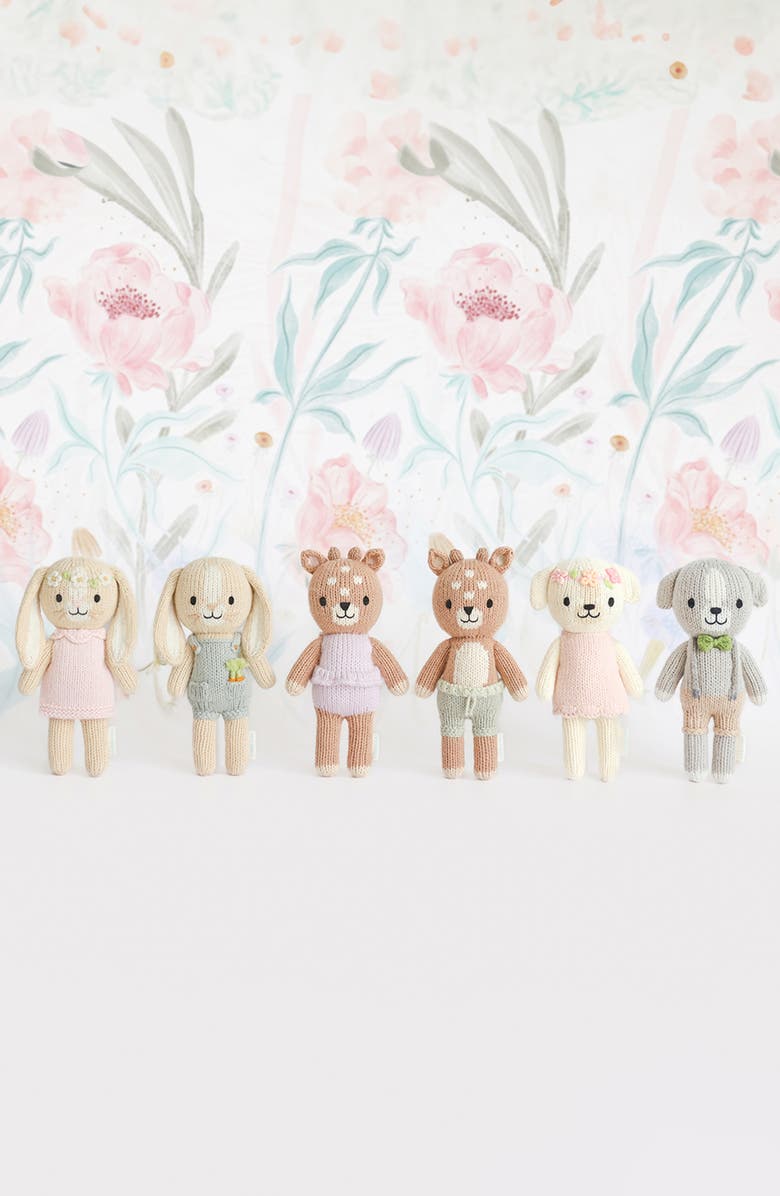 cuddle+kind Tiny Elliot the Fawn Stuffed Animal, Alternate, color, Brown/Green