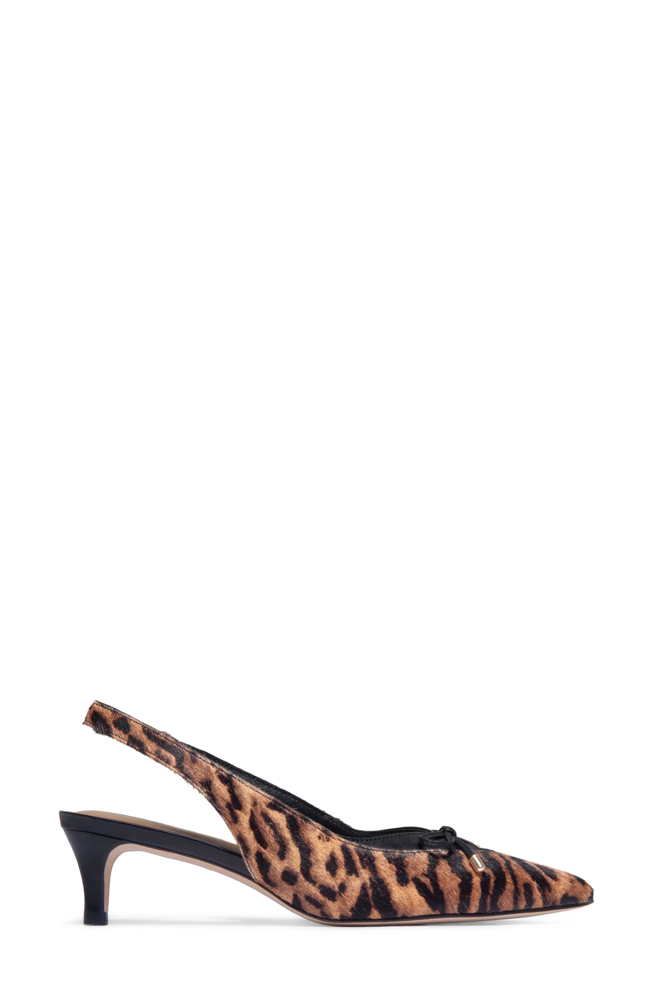 Misha Pointed Toe Slingback Pump, Alternate, color, GATO HAIRCALF