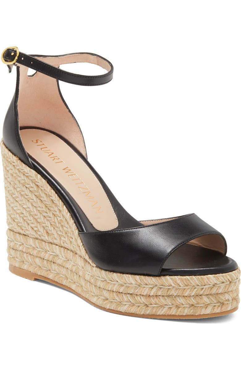 Stuart Weitzman Nudist Curve Espadrille Wedge Sandal, Main, color,
