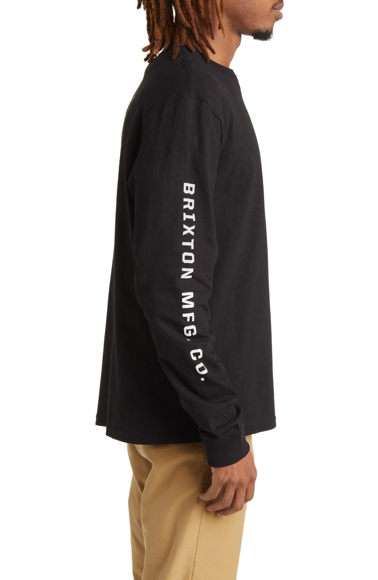 Brixton Crest Long Sleeve Cotton Graphic T-Shirt, Alternate, color,