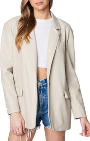 BLANKNYC Faux Leather Blazer