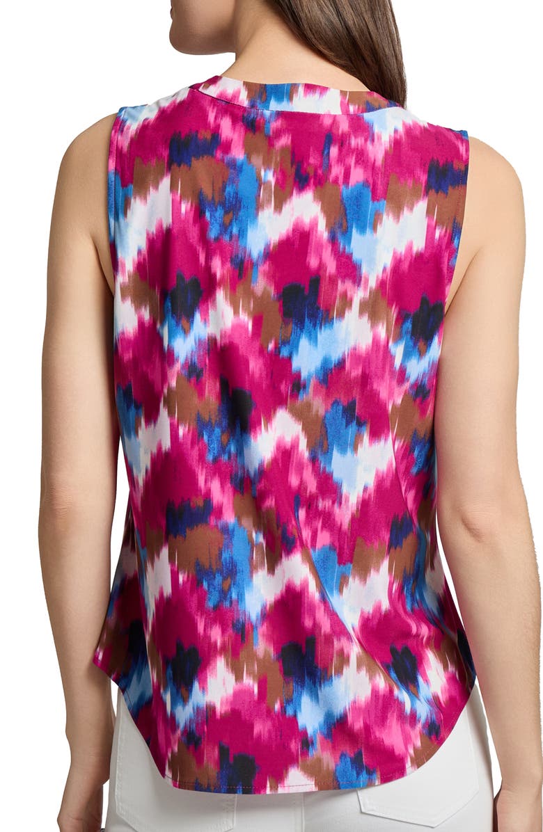 Jones New York Abstract Print Sleeveless Pleat Front Top, Alternate, color,