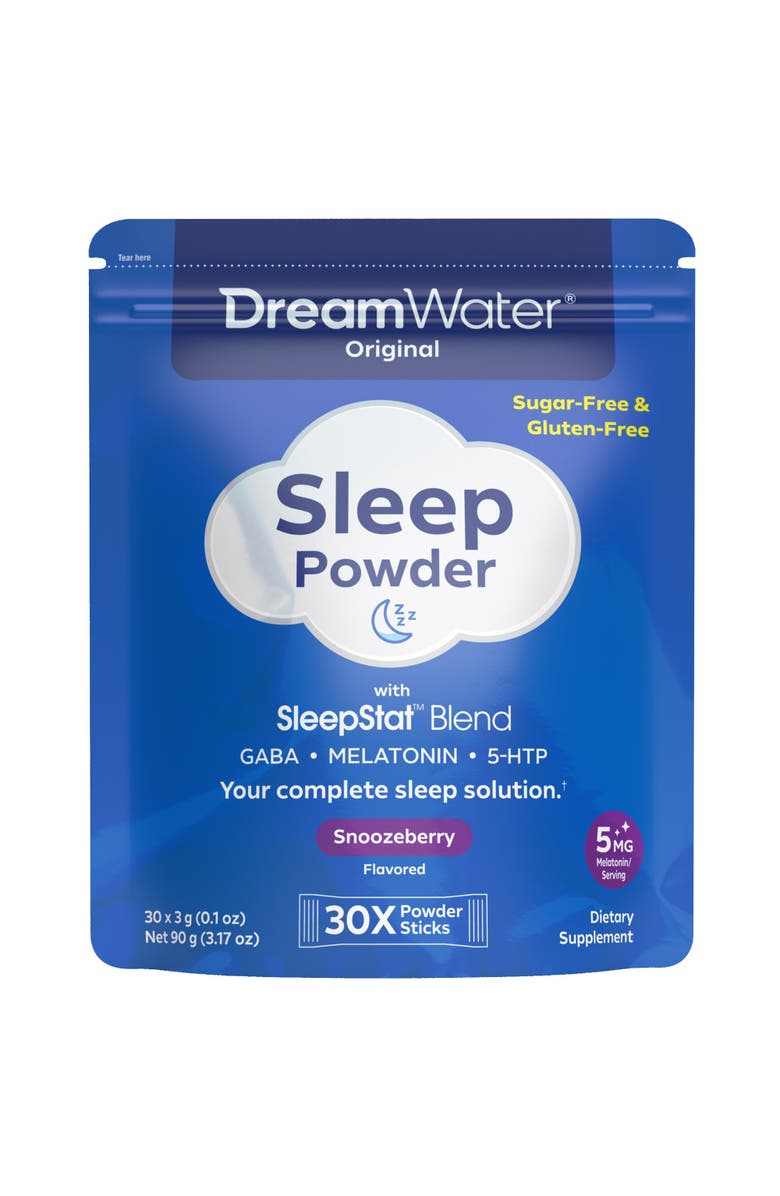 Dream Water Sleep Powder 30 Count Sugarfree, Melatonin, Snoozeberry, Main, color, Multicolored