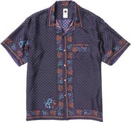 vowels Short Sleeve Silk Scarf Shirt
