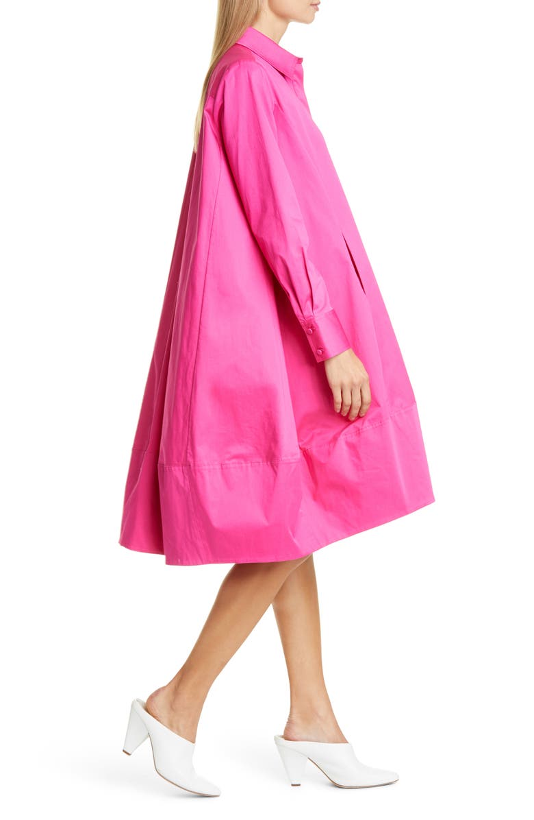 CO Bubble Hem Long Sleeve Shirtdress, Alternate, color, 
