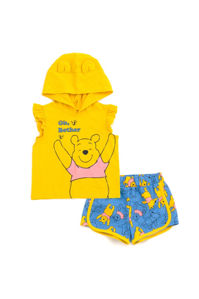 Winnie the Pooh Cosplay Tank Top & Shorts Set, Main, color, Yellow