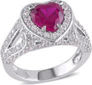 Julianna B. Created Ruby & White Sapphire Heart Ring