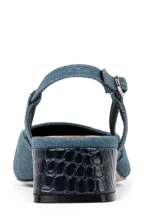 DONALD PLINER DONALD PLINER CROC EMBOSSED TOE SLINGBACK PUMP 