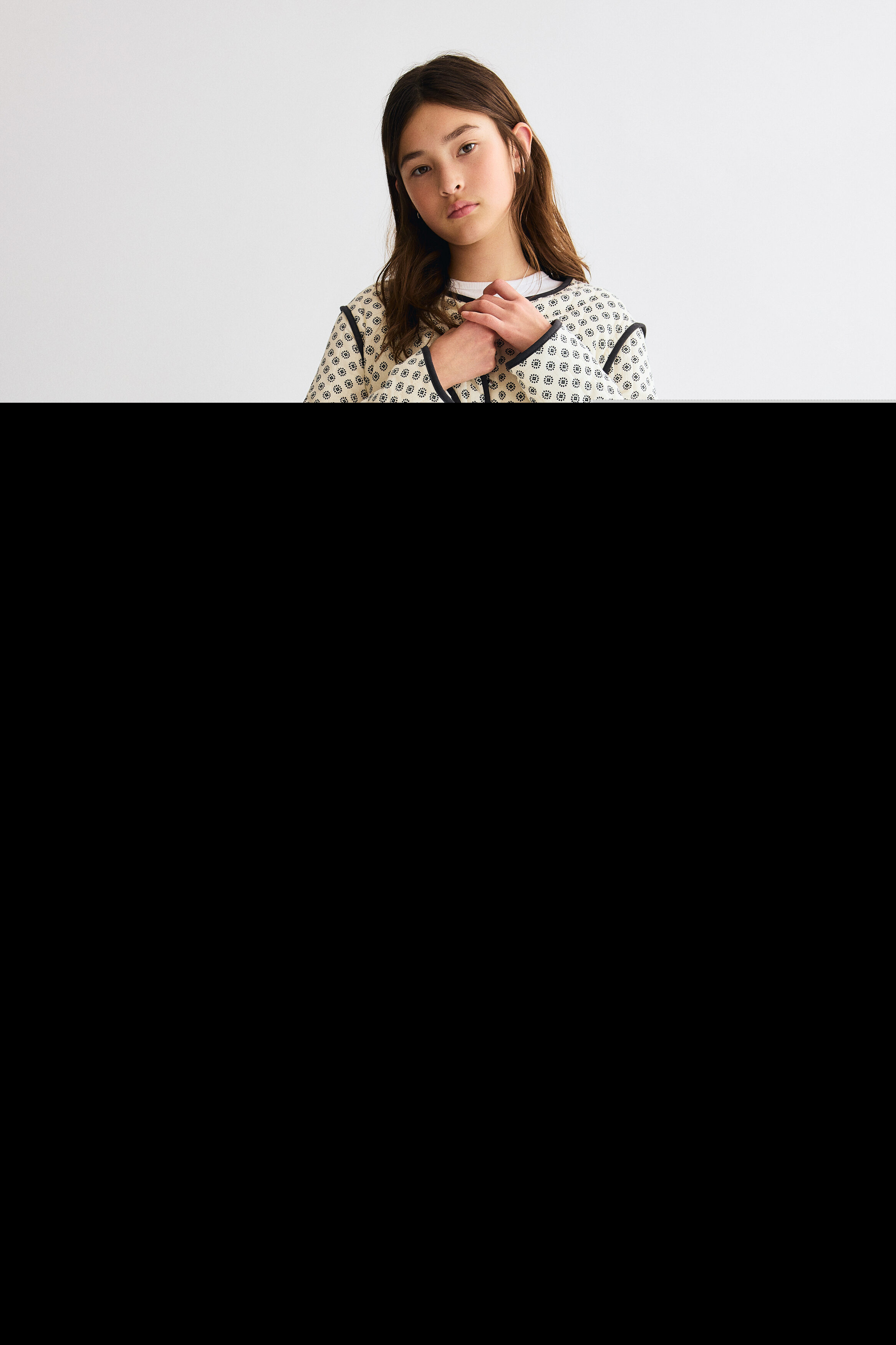 H&M Quilted Cotton Jacket, Alternate, color, Cream/Patterned