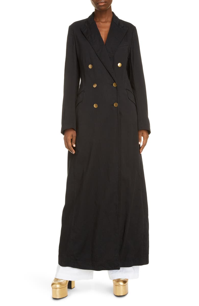 Dries Van Noten Ride Double Breasted Cotton Coat, Main, color, 