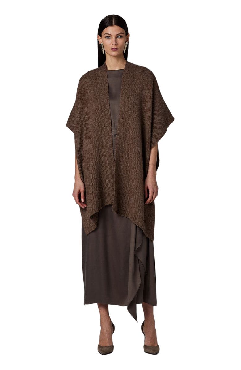 Voz Solid Alpaca Duster, Main, color, Coffee
