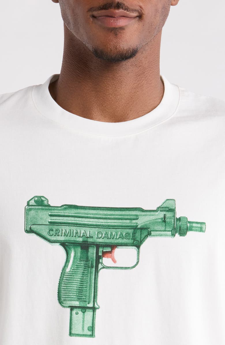 CRIMINAL DAMAGE Water Gun T-Shirt, Alternate, color, Off-White