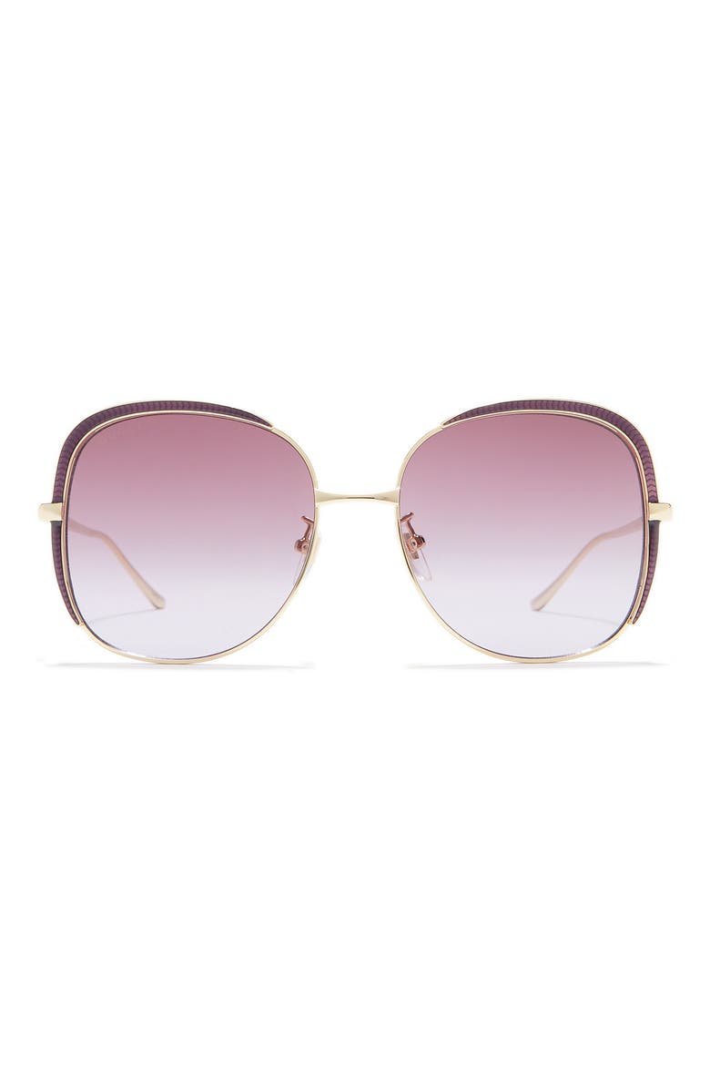 58mm Square Sunglasses, Main, color, GOLD GOLD MULTICOLOR