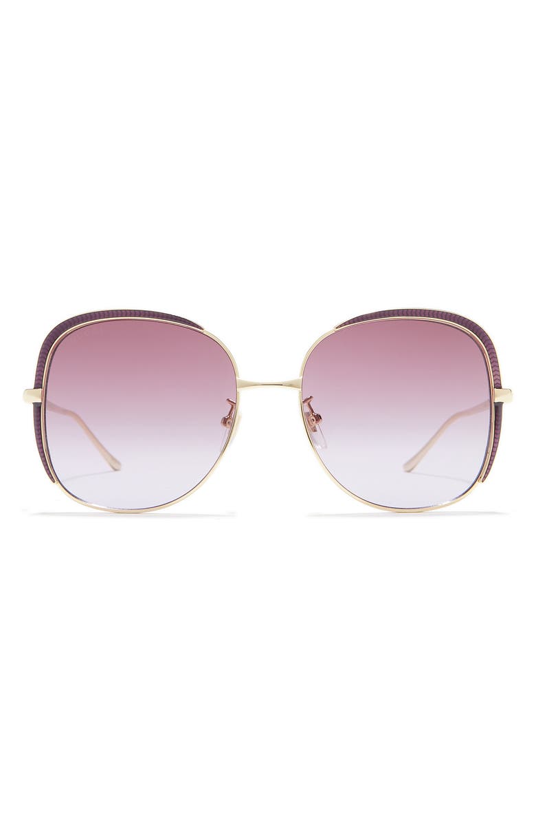 Gucci 58mm Square Sunglasses, Main, color,