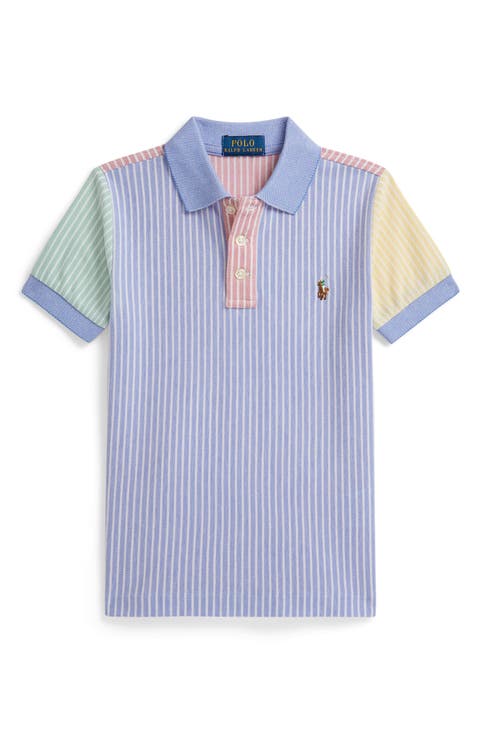 Kids' Mismatched Stripe Cotton Piqué Polo (Toddler & Little Kid)