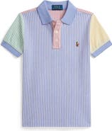 Polo Ralph Lauren Kids' Mismatched Stripe Cotton Piqué Polo