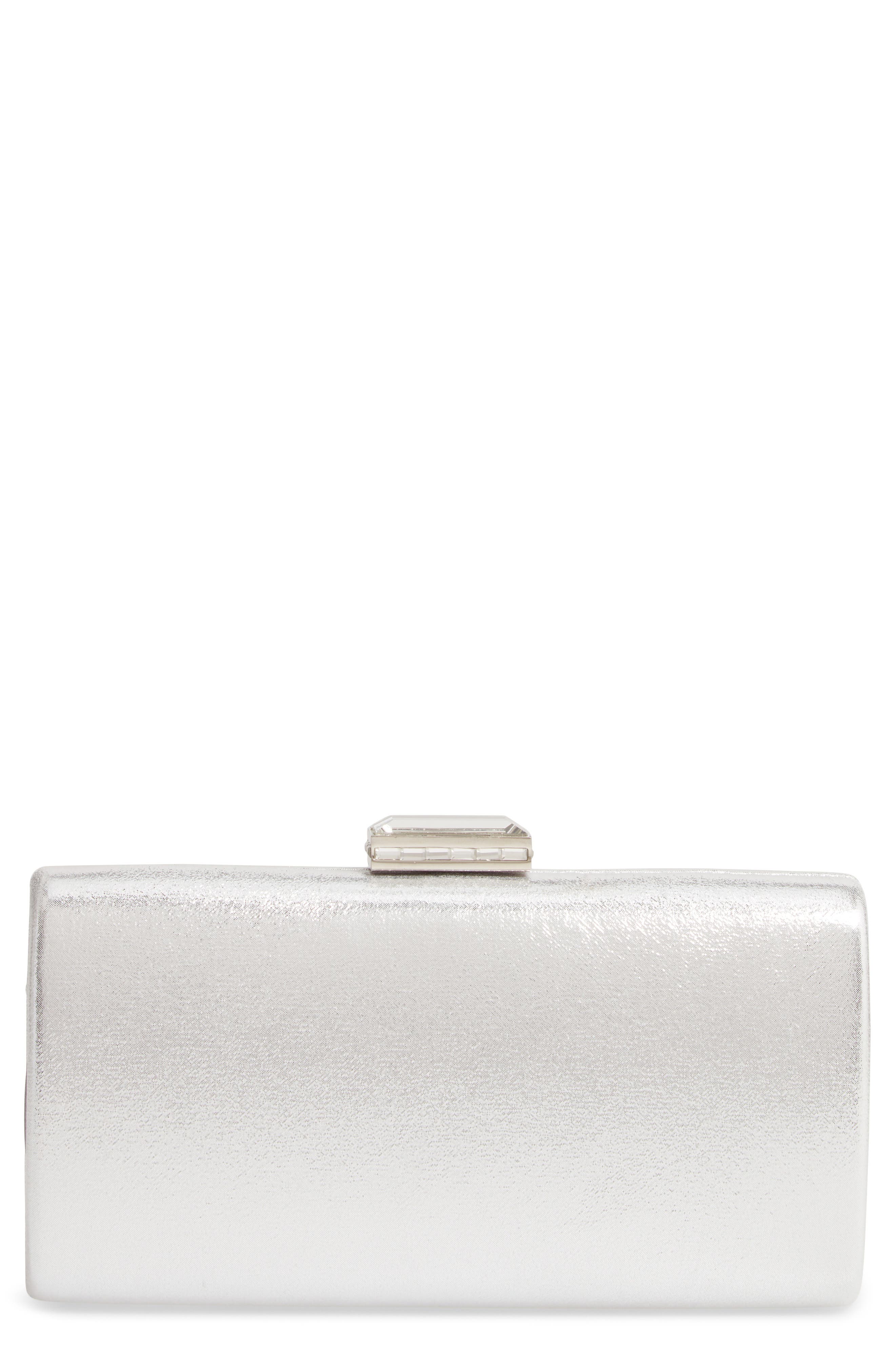 Nordstrom Metallic Box Clutch, Main, color, 