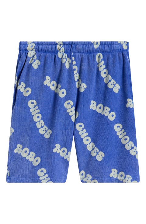 Kids' Wavy Logo Organic Cotton Shorts (Toddler, Little Kid & Big Kid)