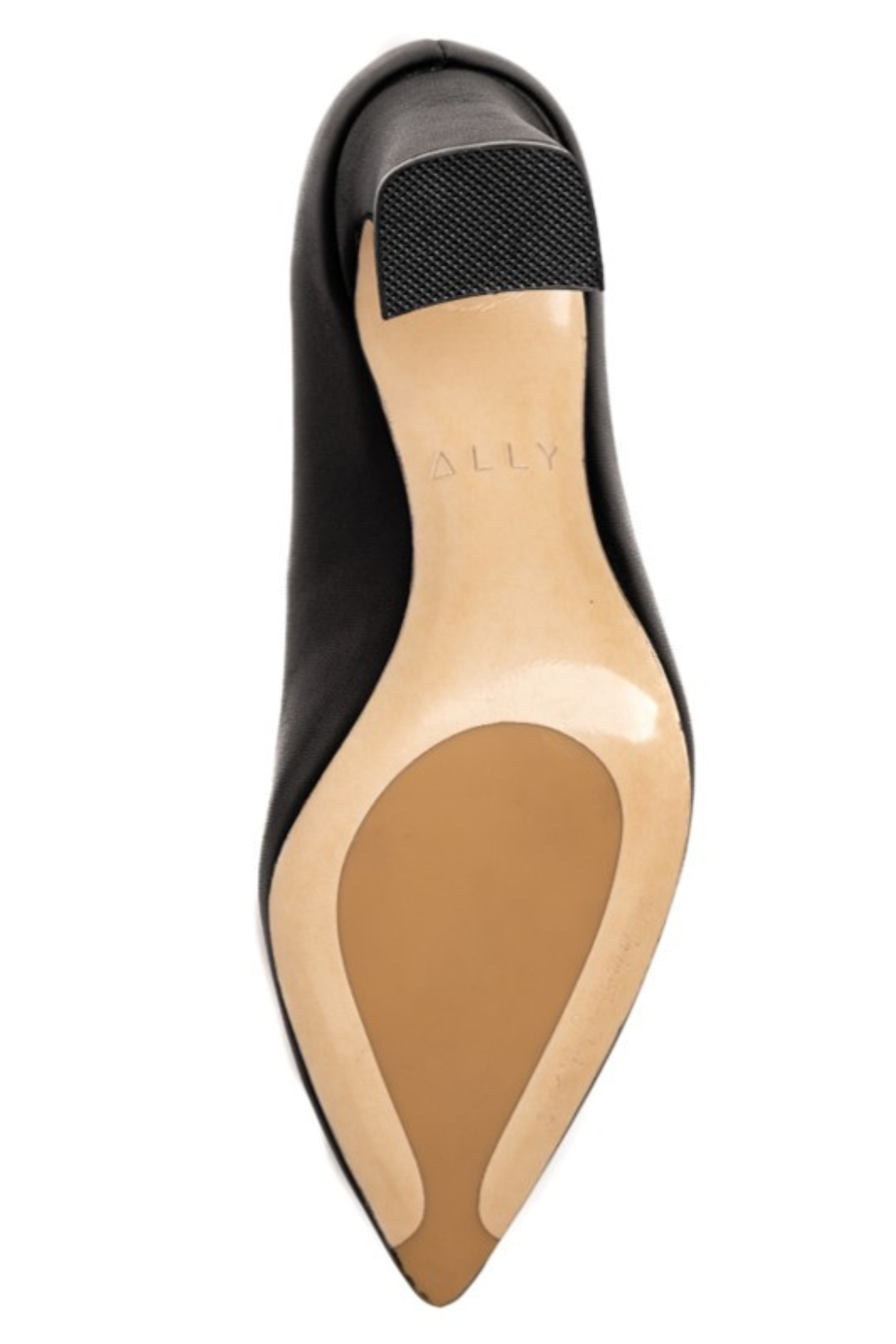 ALLY Shoes Bold Block Heel Pump, Alternate, color, Black Leather