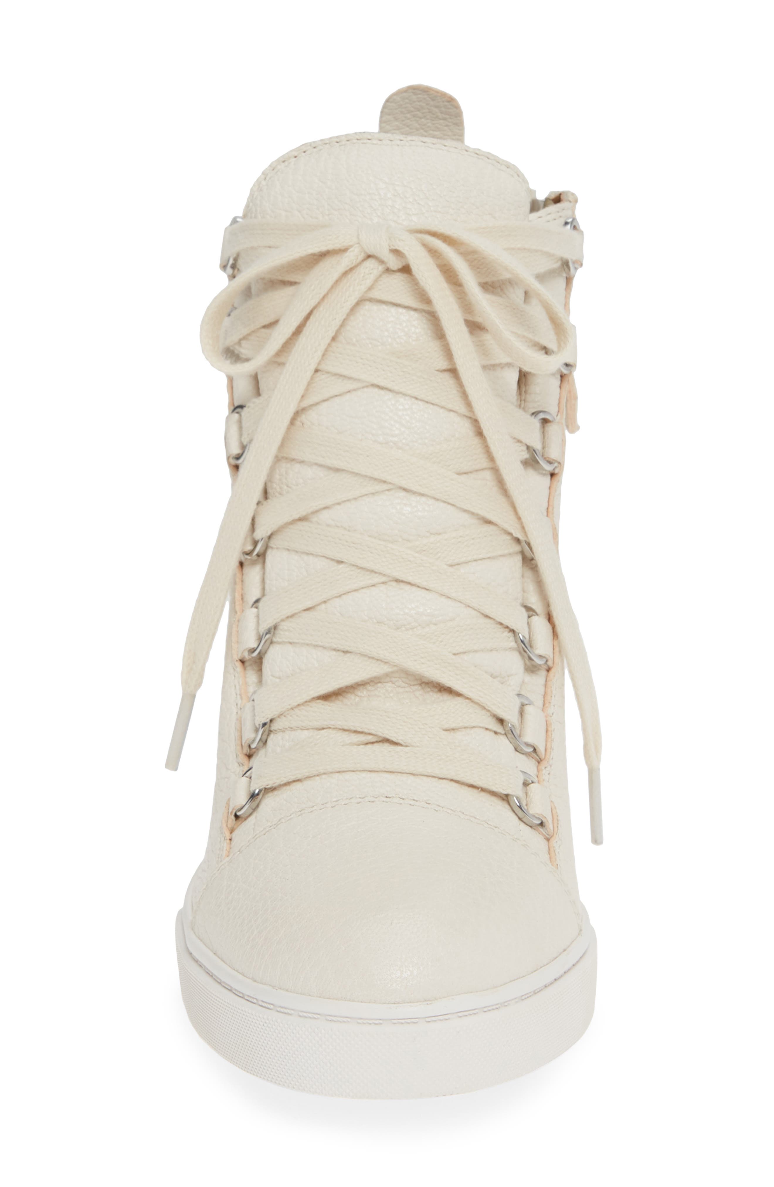 Fenton Wedge Sneaker, Alternate, color, IVORY TUMBLED LEATHER