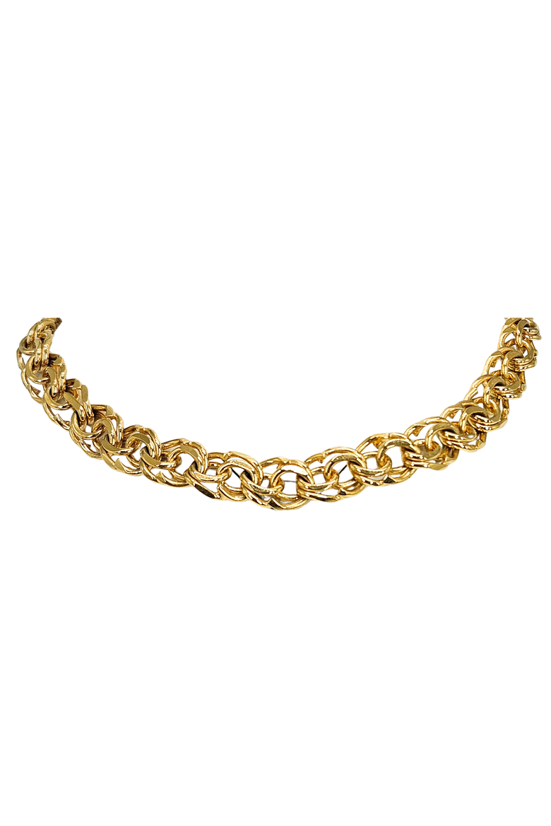 Vintage 1970s Costume Gold Choker Chain Necklace, Alternate, color, gold