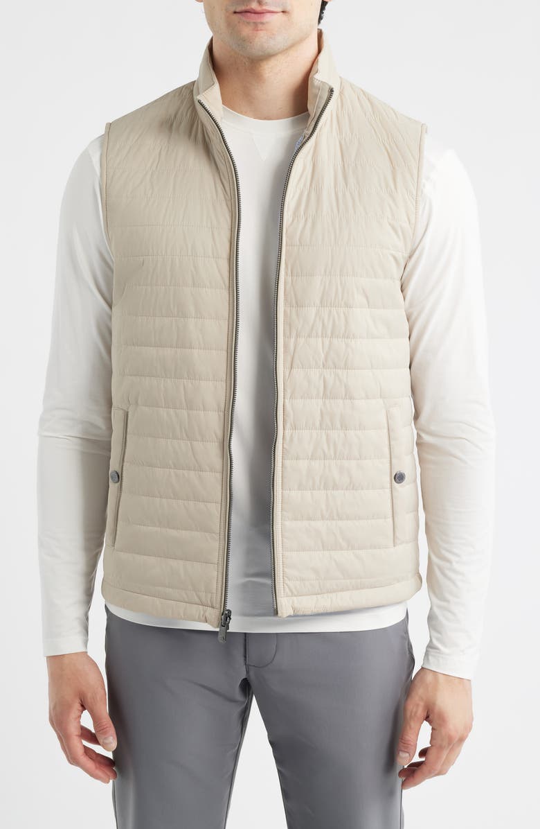 Johnston & Murphy Kenner Reversible Vest, Main, color, Taupe / Light Blue