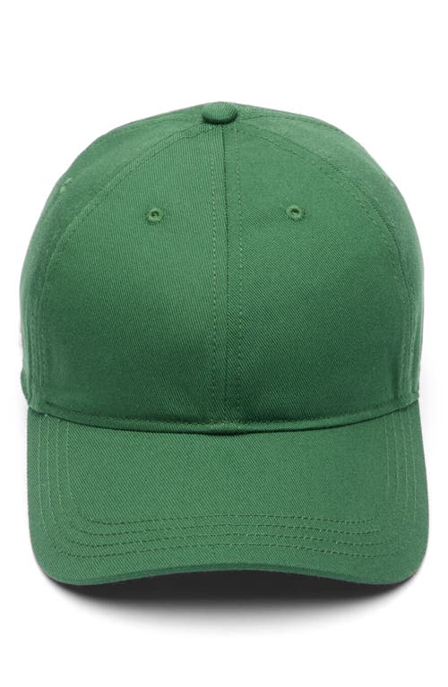 Lacoste Essential Cotton Twill Baseball Cap In Green