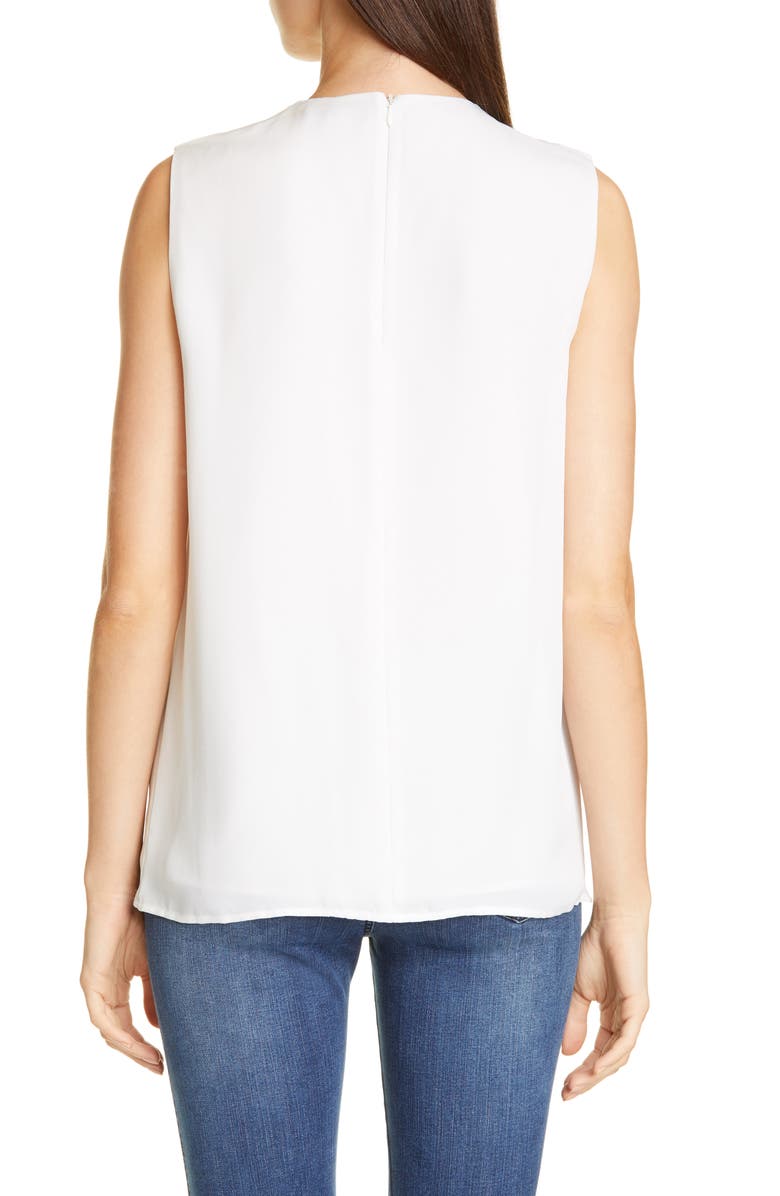 St. John Collection Silk Georgette Sleeveless Blouse, Alternate, color,