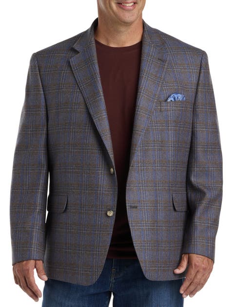 Big & Tall Multi Plaid Sport Coat