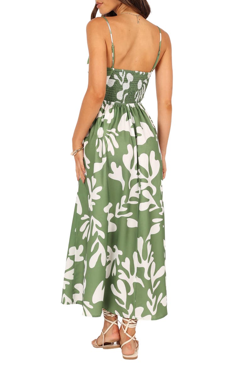 Payton Print Sleeveless Maxi Dress, Alternate, color, KHAKI
