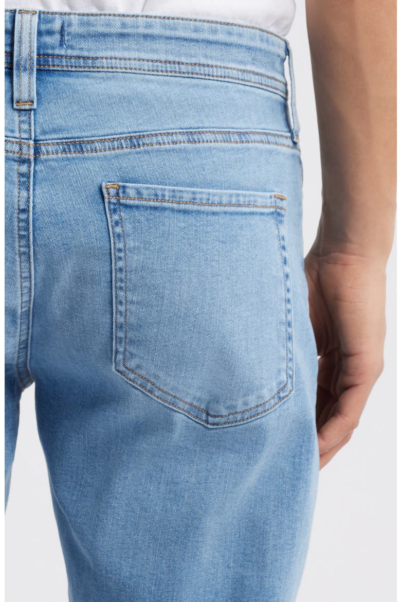 Slim Straight Leg Jeans, Alternate, color, BLEACHED LIGHT BLUE