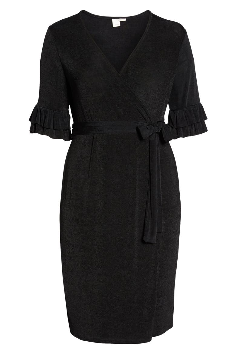 Wrap Dress, Alternate, color, BLACK