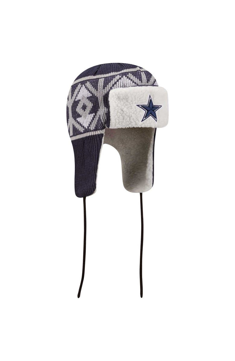 New Era Men's New Era Navy Dallas Cowboys Knit Trapper Hat, Alternate, color, Navy