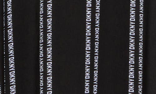 Dkny Logo V-neck Nightgown In Black Logo