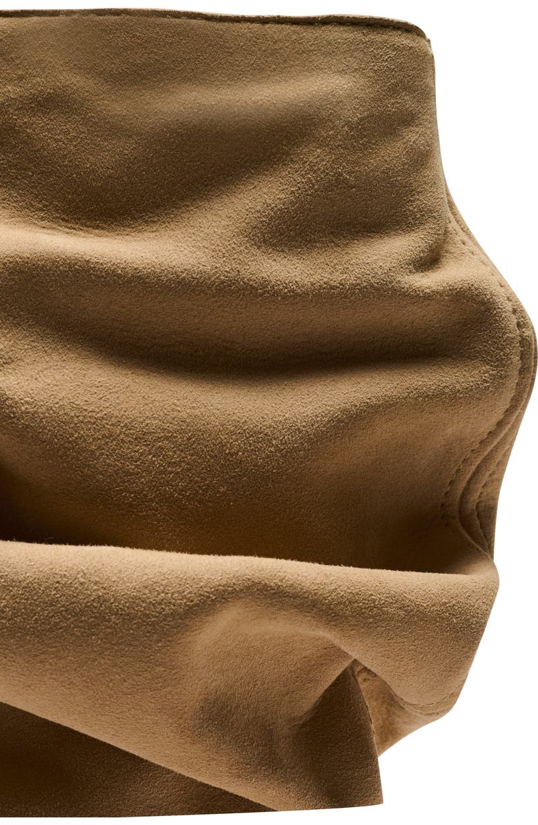 Balmain "No Wedge" suede ankle boots, Alternate, color, Beige