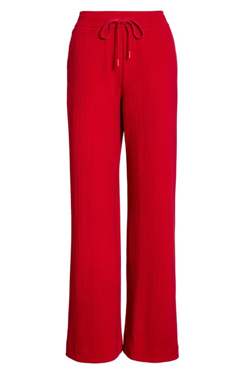 Breathe Easy Ribbed Drawstring Waist Pants