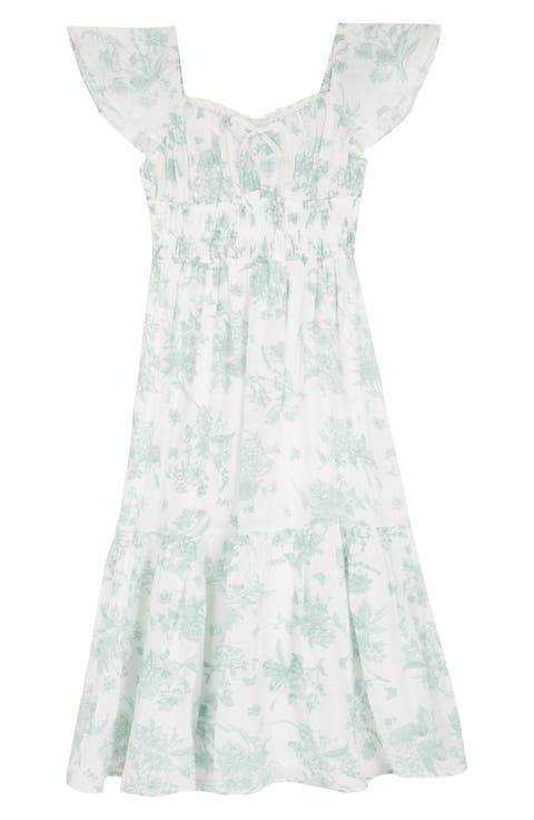 Kids' Floral Smocked Dress (Big Kid)