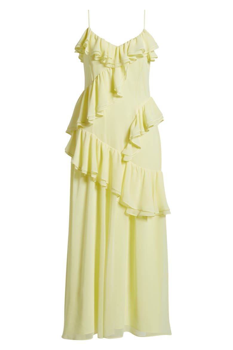 V-Neck Drape Maxi Dress, Alternate, color, YELLOW CANDLE