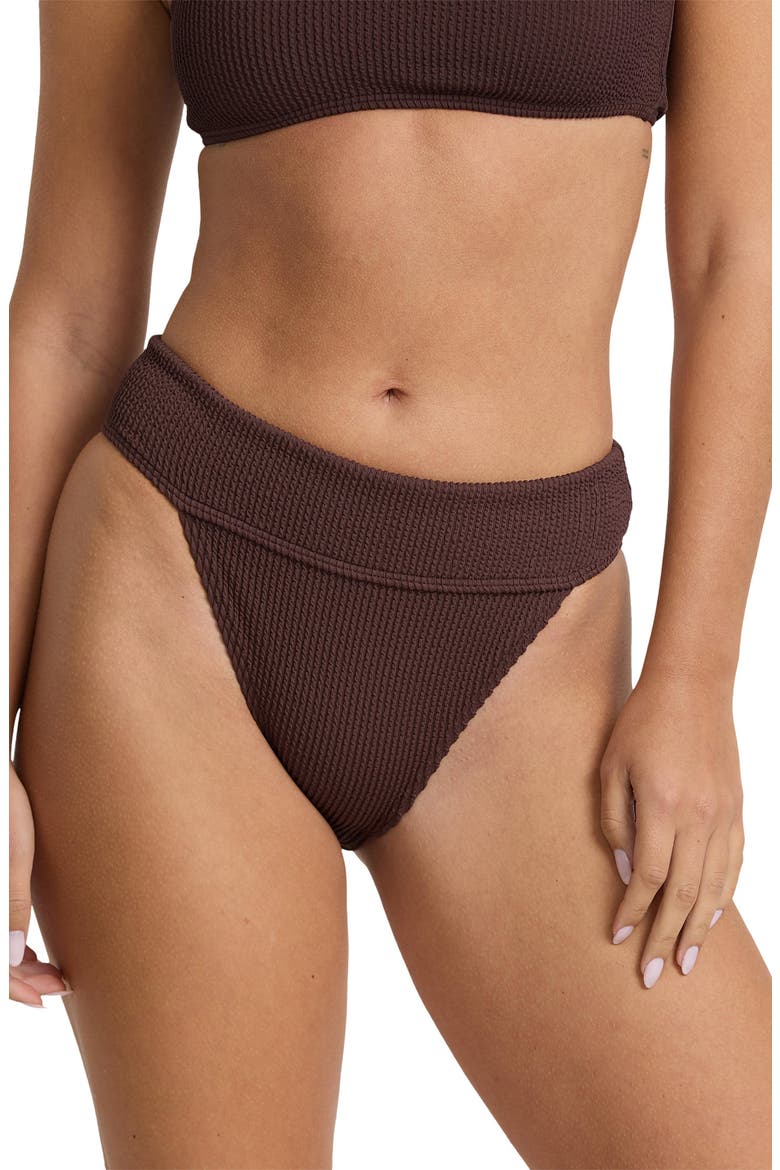 Summer Hi Aruba High Waist Swim Briefs, Main, color, TEAK