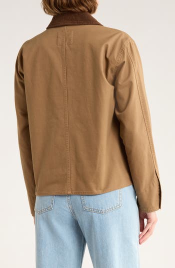 Corduroy Collar Cotton Barn Jacket