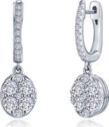 Lafonn Simulated Diamond Pavé Disc Huggie Earrings