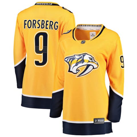 Women's Fanatics Branded Filip Forsberg Gold Nashville Predators Breakaway Player Jersey