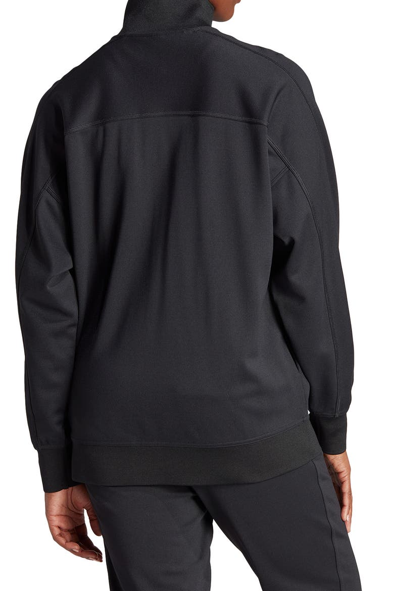 Stella McCartney Split Hem Track Jacket, Alternate, color, BLACK