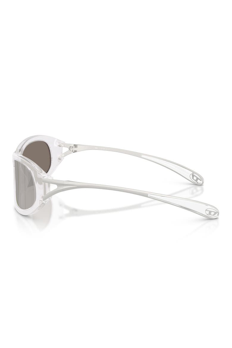 DL2007U 57mm Cat Eye Sunglasses, Alternate, color, OPAL WHITE / MIRROR SILVER
