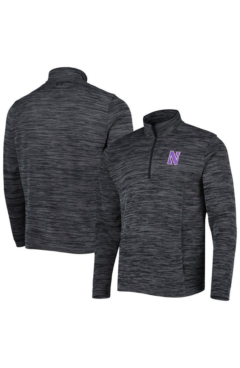Under Armour Men's Under Armour Black Northwestern Wildcats Tempo Fleece Quarter-Zip Jacket, Main, color, 