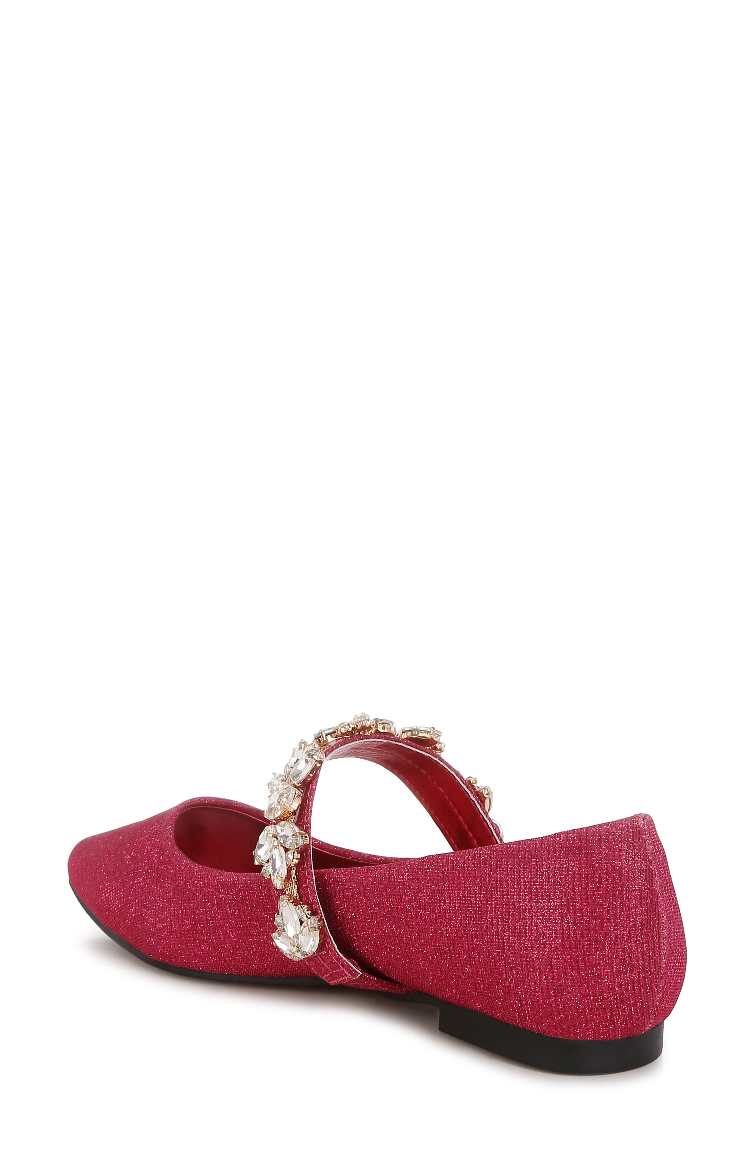 Flavia Water Repellent Pointed Toe Flat, Alternate, color, FUCHSIA