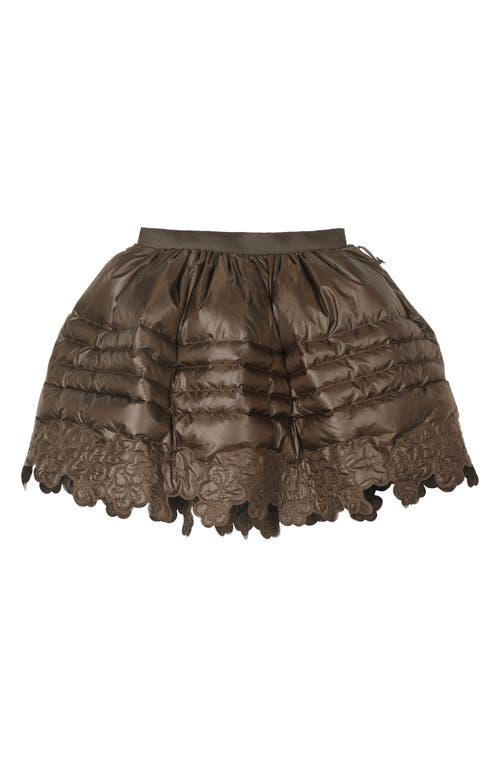 Cecilie Bahnsen X The North Face Quilted Down Skirt In Brown