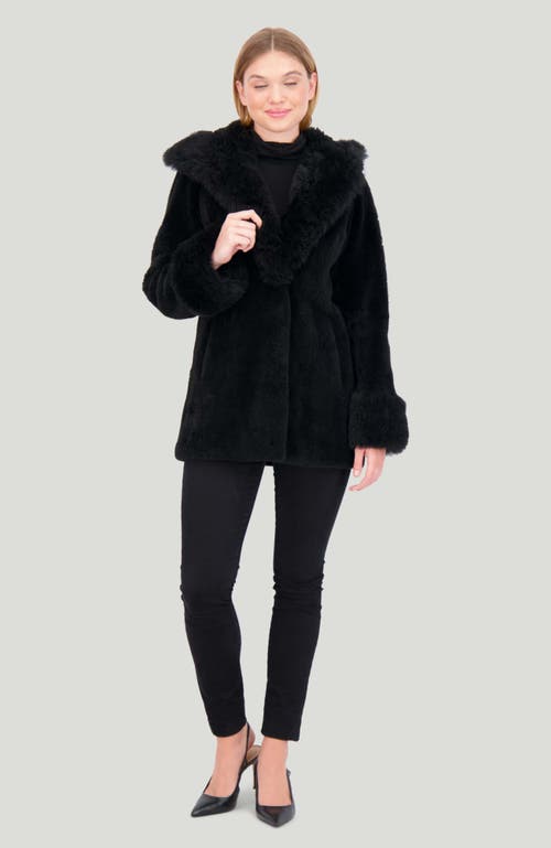 Gorski Sheared Cashmere Goat Parka In Black
