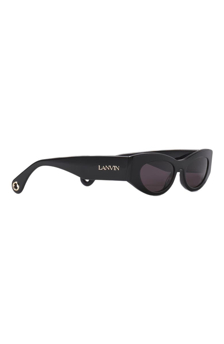 Lanvin Logo Sunglasses, Alternate, color, Black